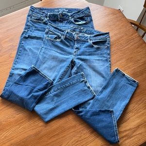 American Eagle 2 pair skinny jeans size 12